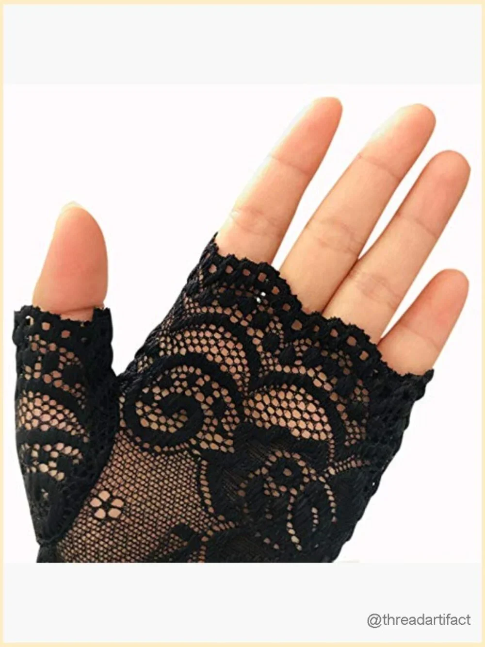 Short Lace Gloves Fingerless Bridal Wrist Gloves Opera Evening Wedding Tea